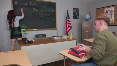 Professor Jessica Ryan is feeling naughty and wants to be pleasured in class
