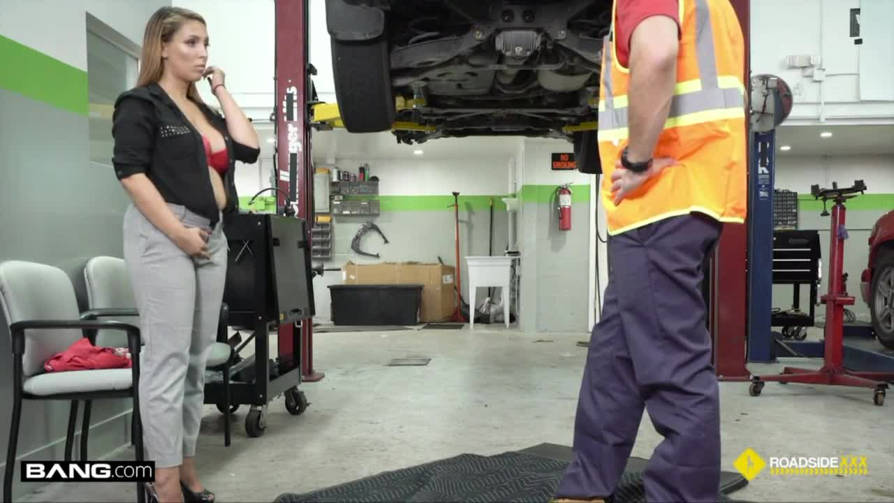 Janet in Janet Slams Her Pussy Down On A Mechanics Cock In His Garage (09:59) | ePornFresh.
