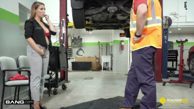 Janet in Janet Slams Her Pussy Down On A Mechanics Cock In His Garage