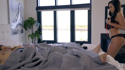 Karlee Grey, Quinn Wilde in Quinn Wilde and Alex Legend are still asleep in bed when Karlee Grey joins them