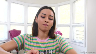 Aria Lee in Slutty teen Aria Lee finds herself a big hard dick to practice sucking and deep throating. She slips the lucky cock in her mouth and blows it till she's covered in cum. And all that in POV