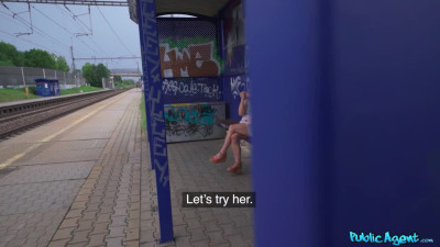 Blonde Fucked Behind Train Station
