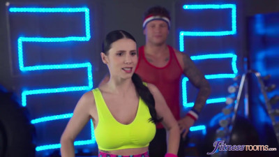 Dance coach works a big hard muscle