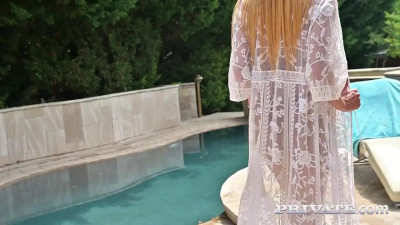 Zlata Shine, Spectacular MILF Enjoys a DP Threesome by the Pool