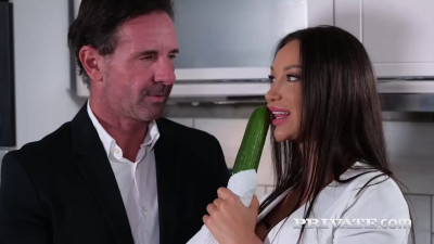 Monika Fox dresses her salads by squirting