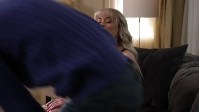 All natural blonde Amber Moore and boss have a fuck session while boss's wife is gone