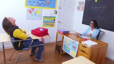 Professor Cali Sweets has some alone time with her student in class