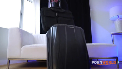 Insatiable Business Babe Desiree Dulce Invites BBC Room Service Waiter In To Fuck