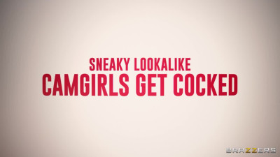 Sneaky Lookalike Camgirls Get Cocked