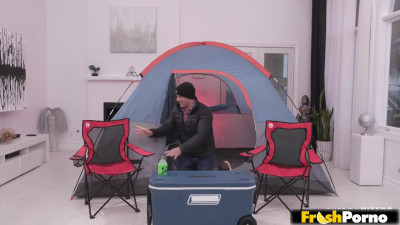 DAKOTA TYLER REALLY KNOWS HOW TO PITCH A TENT