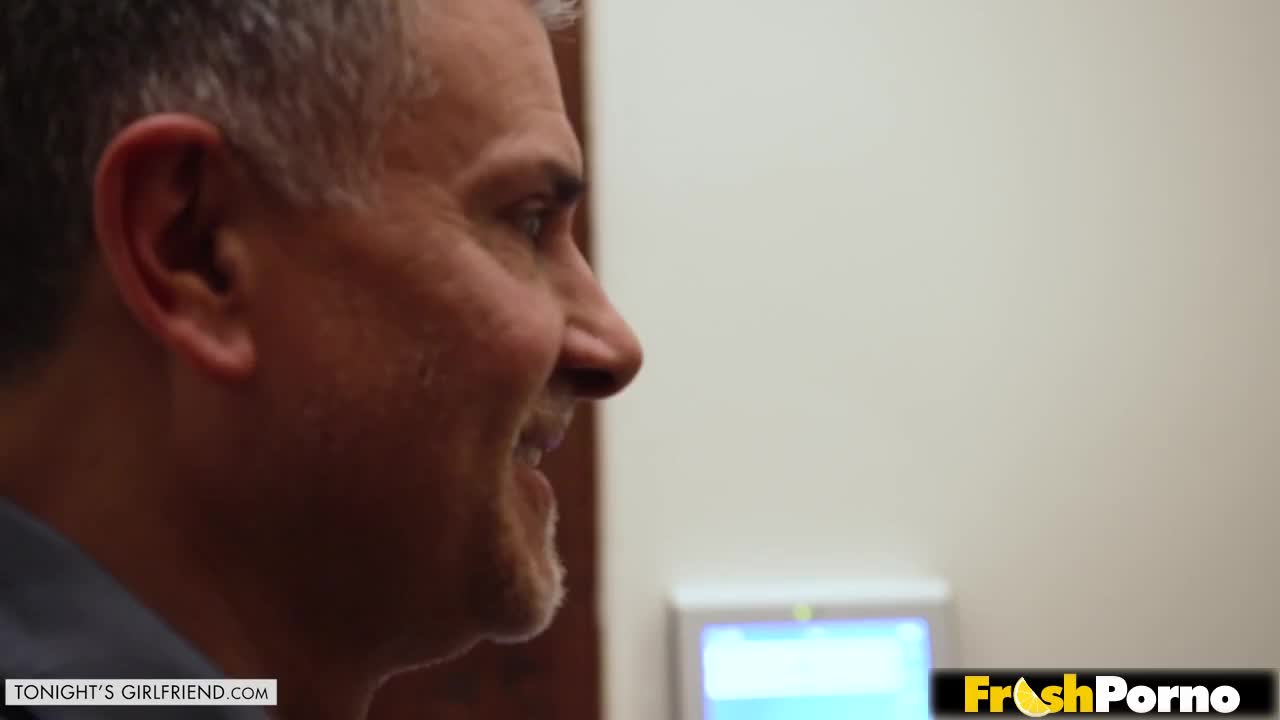 Busty blonde porn star Kayley Gunner wears stockings to give fan a foot job | Tonight's Girlfriend (42:34) | ePornFresh.