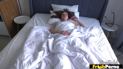 Morning Sex in All Holes with Beautiful 18yo Agata Briz and Creampie in Small Ass VG131