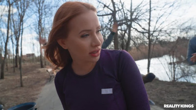 Redhead Rips Pants
