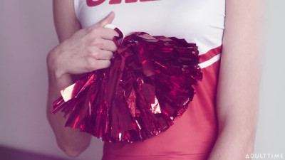 Cheerleader Femboy Takes One For The Team