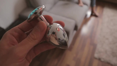 Found my Step Sister's Toy and made her Show me how to use it ANAL PLUG